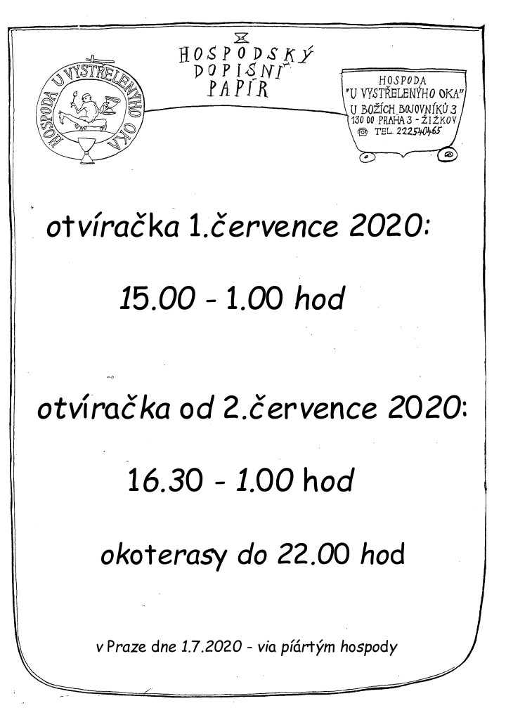 otviračka 1.7.2020